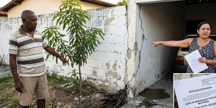 A planta cresceu vigorosa, mas a proximidade excessiva da divisa gerou atritos inevitáveis sob as regras do direito de vizinhança.