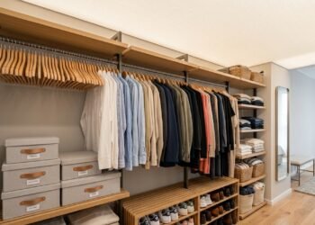 A alternativa ao guarda-roupa tradicional que está ganhando espaço em quartos contemporâneos