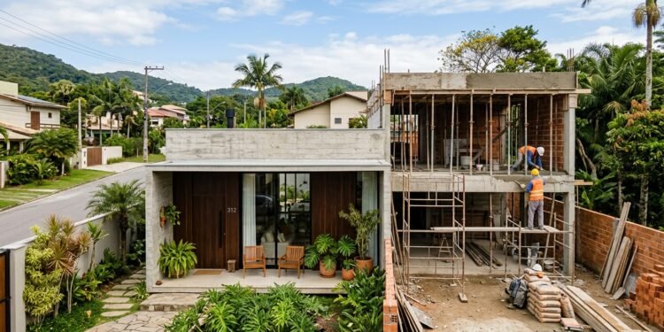 Quando a construção real possui área diferente daquela constante nos registros apresentados, podem surgir exigências adicionais antes da liberação do crédito.