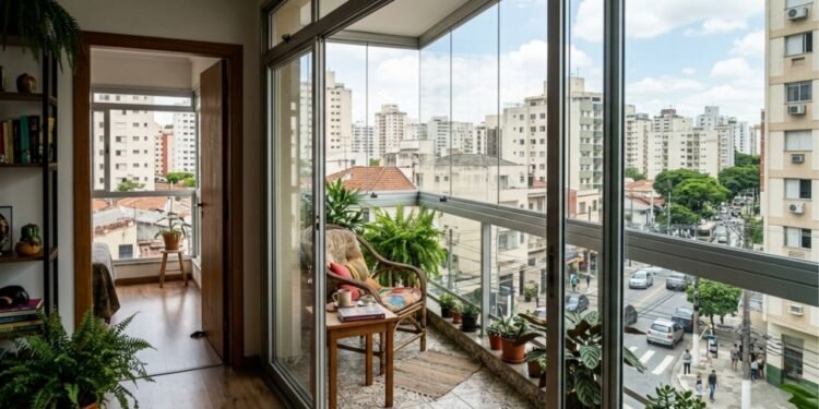 Morador fecha a varanda com vidro para reduzir a poeira do apartamento e, meses depois, condomínio afirma que a estrutura alterou a fachada e exige a retirada