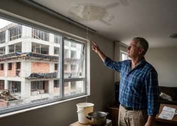 Morador reforma telhado após infiltrações, gasta R$ 40 mil e percebe na chuva seguinte que a água continua entrando porque o problema vinha da construção vizinha