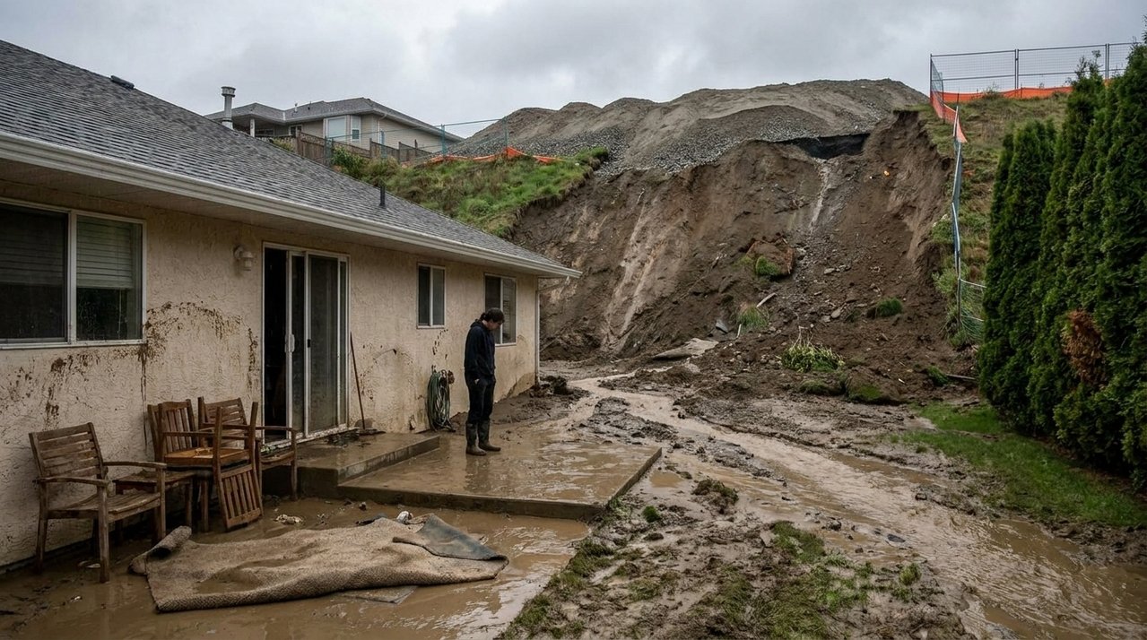 Vizinho eleva o terreno durante obra e água da chuva começa a invadir o quintal da casa ao lado