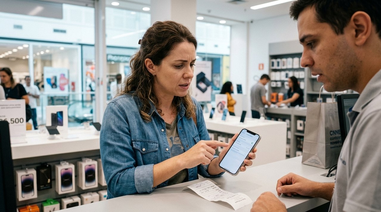 Mulher compra celular por R$ 6,5 mil em loja de shopping e percebe dias depois que aparelho já havia sido ativado meses antes da venda
