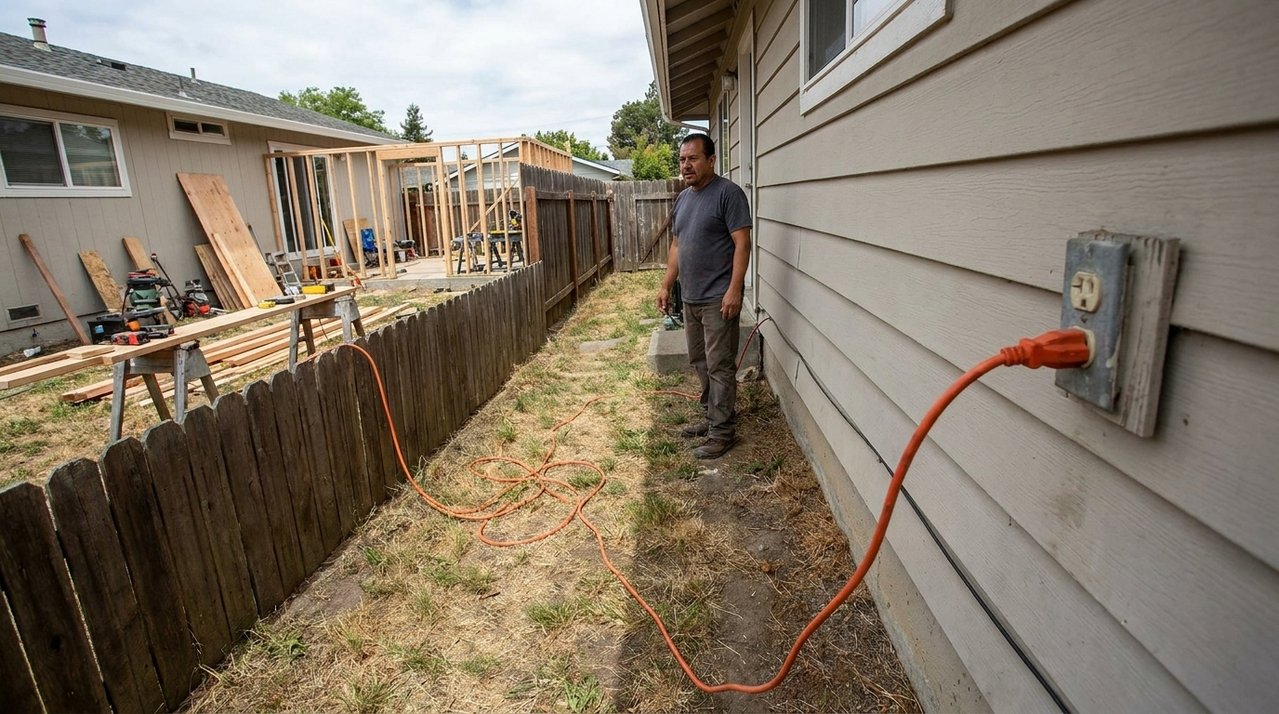 Homem autoriza vizinho a utilizar sua tomada externa durante obra por alguns dias e, meses depois, percebe aumento constante na conta e descobre extensão ainda conectada ao imóvel ao lado