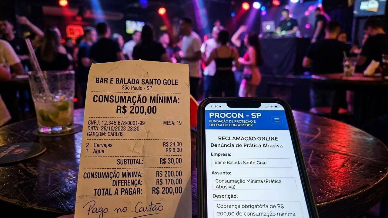 Balada cobra R$ 200 de consumação mínima obrigatória na entrada, cliente aciona o Procon e casa noturna é autuada por venda casada