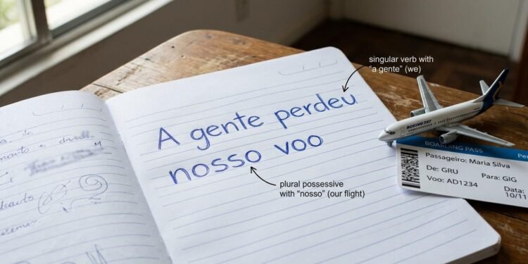 concordância com a gente