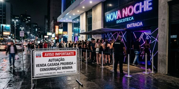 Balada cobra R$ 200 de consumação mínima obrigatória na entrada, cliente aciona o Procon e casa noturna é autuada por venda casada