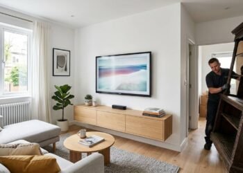 Adeus rack pesado de madeira: a nova tendência de painéis flutuantes para esconder os fios da TV e fazer salas compactas parecerem duas vezes maiores
