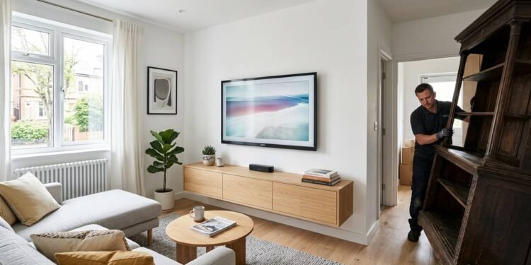 Adeus rack pesado de madeira: a nova tendência de painéis flutuantes para esconder os fios da TV e fazer salas compactas parecerem duas vezes maiores