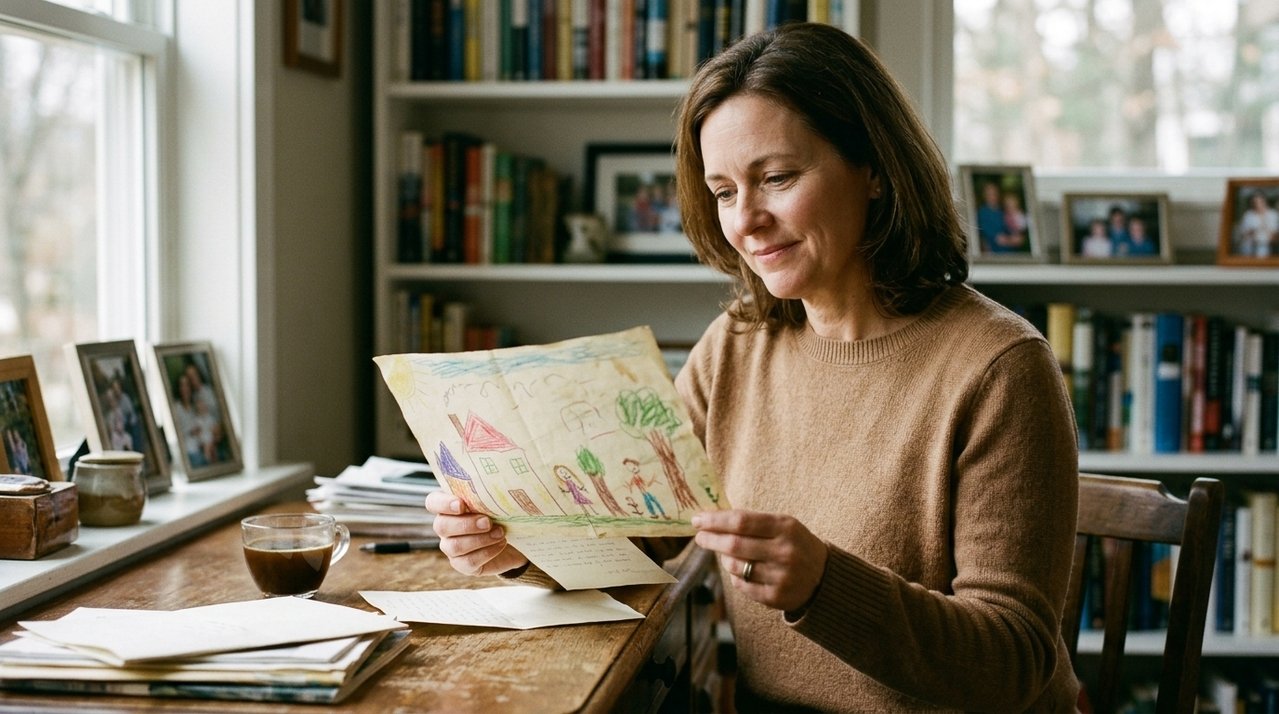 A psicologia diz que os pais que guardam boletins antigos e desenhos da infância podem estar preservando uma parte de sua própria história de vida, não apenas lembranças