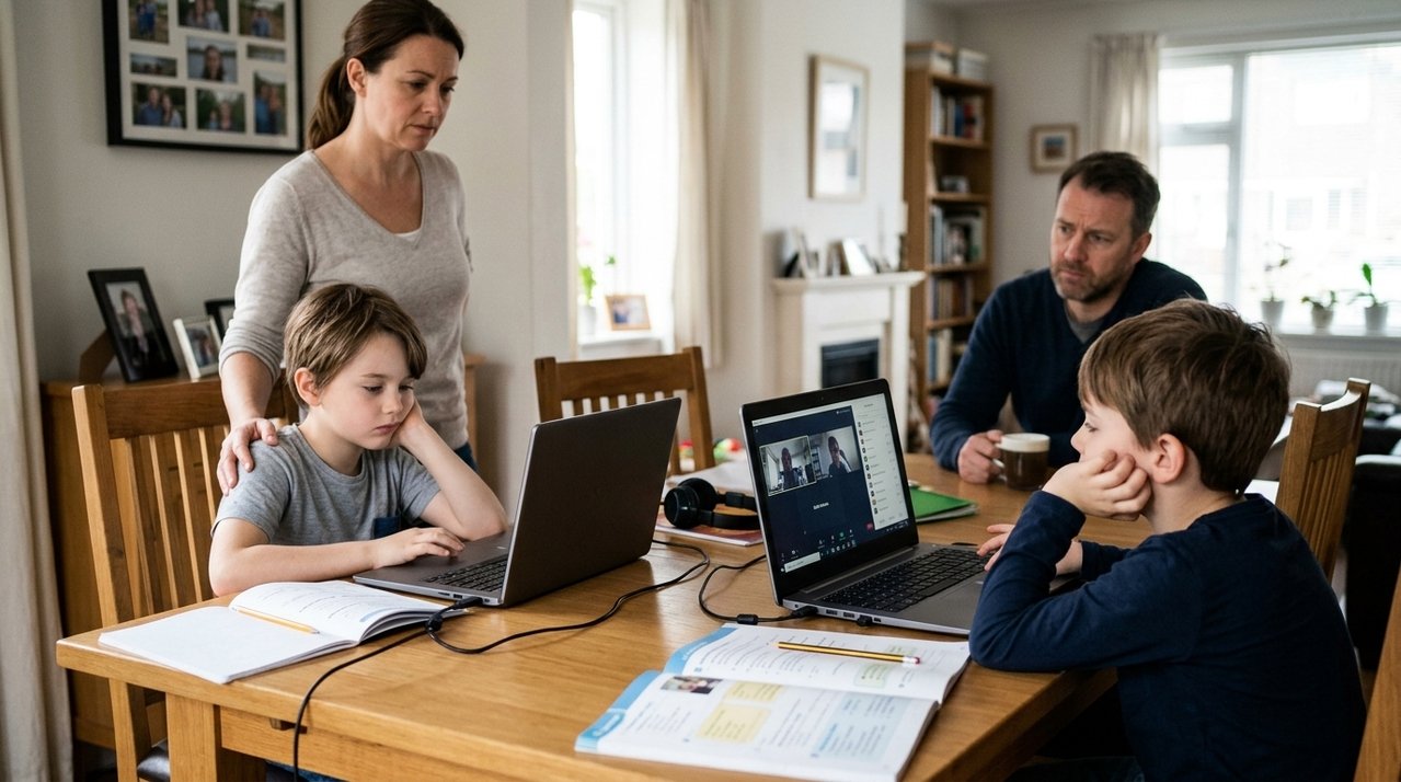 Pais pagam um ano antecipado de curso de idiomas para dois filhos e escola anuncia mudança para aulas exclusivamente online poucas semanas depois do início das turmas