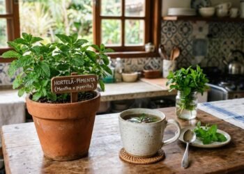 Homem cultiva hortelã no quintal há anos e só depois descobre por que a planta também aparece entre os fitoterápicos utilizados para determinados sintomas digestivos