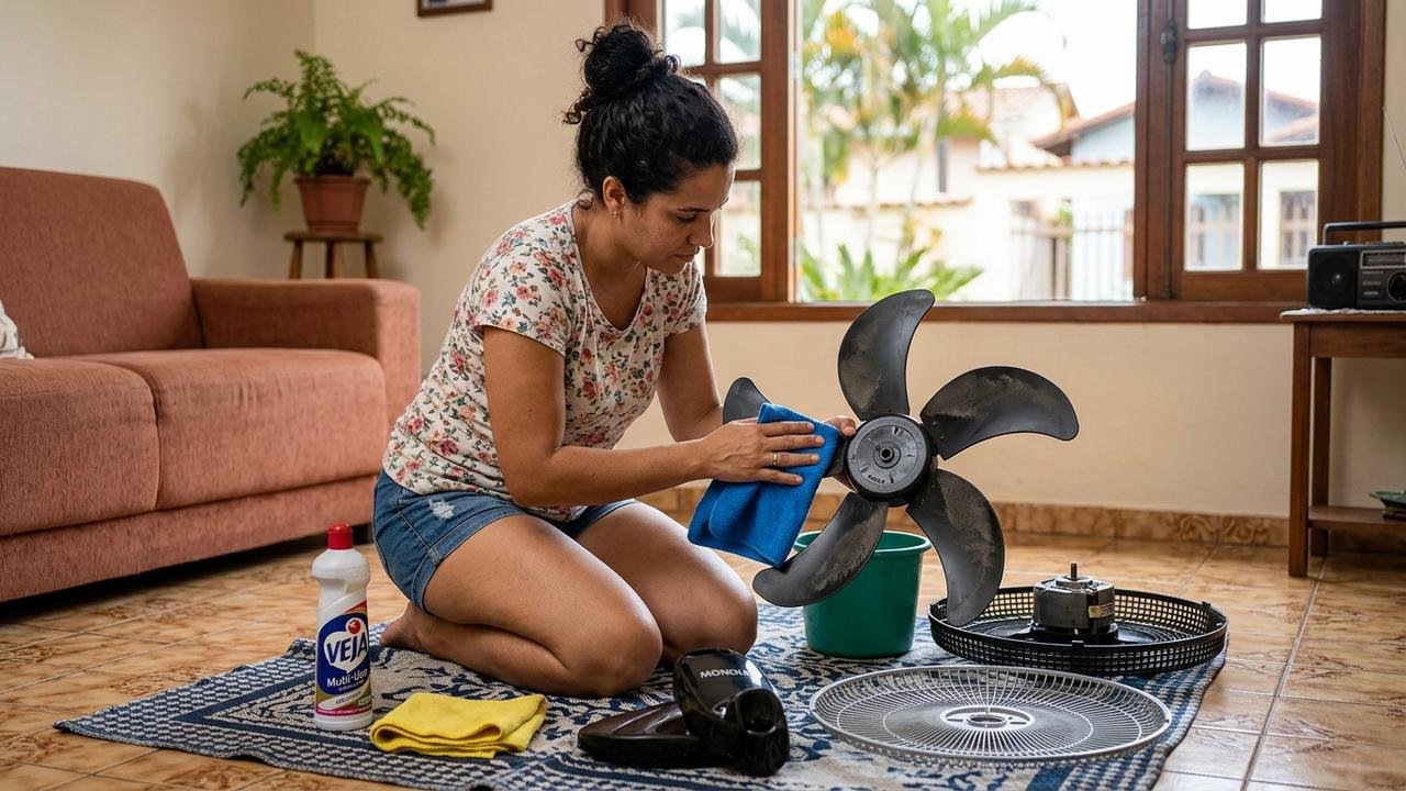 por que o ventilador acumula poeira