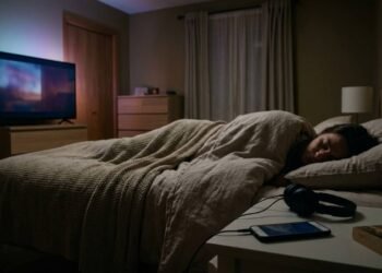 Segundo a psicologia, quem dorme com a TV ou podcasts ligados não tem apenas um costume, mas busca silenciar pensamentos intrusivos