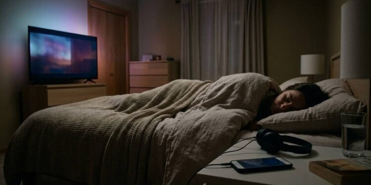 Segundo a psicologia, quem dorme com a TV ou podcasts ligados não tem apenas um costume, mas busca silenciar pensamentos intrusivos