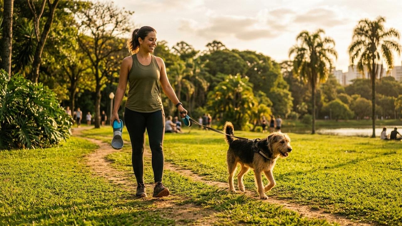 passear com cachorro no calor