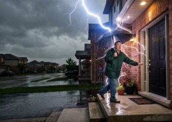 Homem é atingido por descarga elétrica durante tempestade em Nova York e sobrevive após raio cair a poucos metros de distância