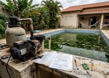 Família gasta R$ 45 mil para ter piscina em casa, passa 5 anos aproveitando o lazer e acaba com o motor queimado e a dívida ativa