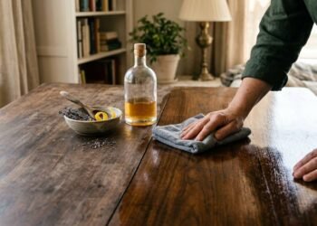 Misturar óleo de peroba com vinagre de álcool: o polidor de R$ 6 que devolve o brilho de móveis de madeira e cria película contra o acúmulo de poeira