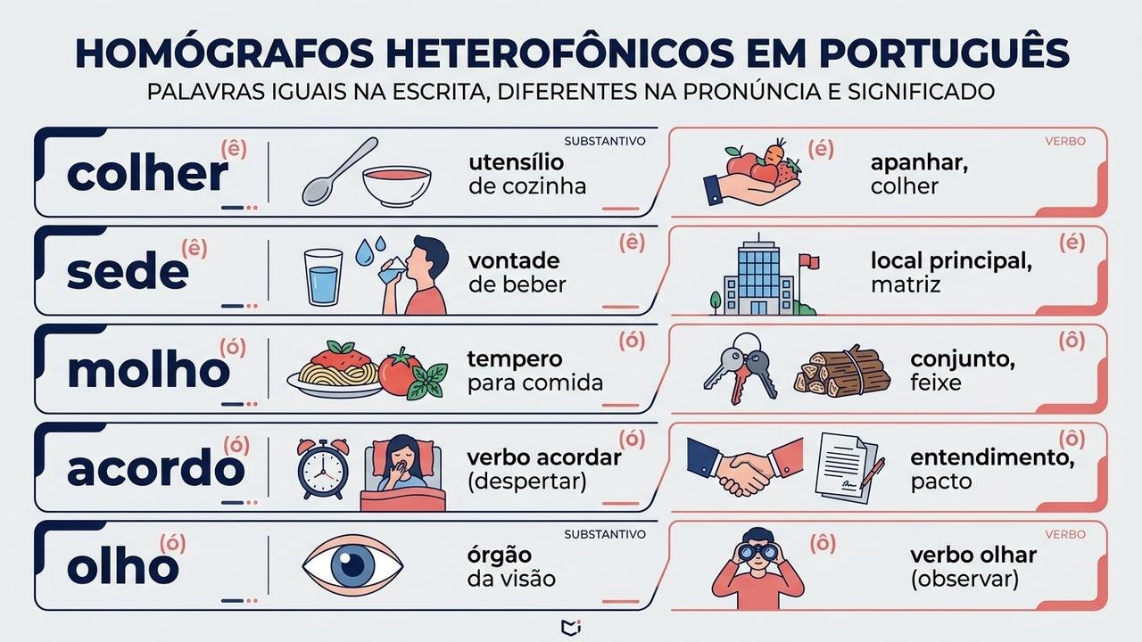 palavras homógrafas heterofônicas