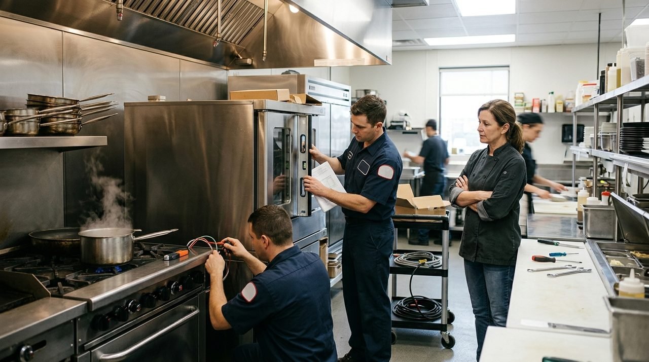 Restaurante compra forno industrial por R$ 48 mil, equipamento para de funcionar na primeira semana de movimento e assistência informa que instalação elétrica feita pelo vendedor não seguia especificação do fabricante