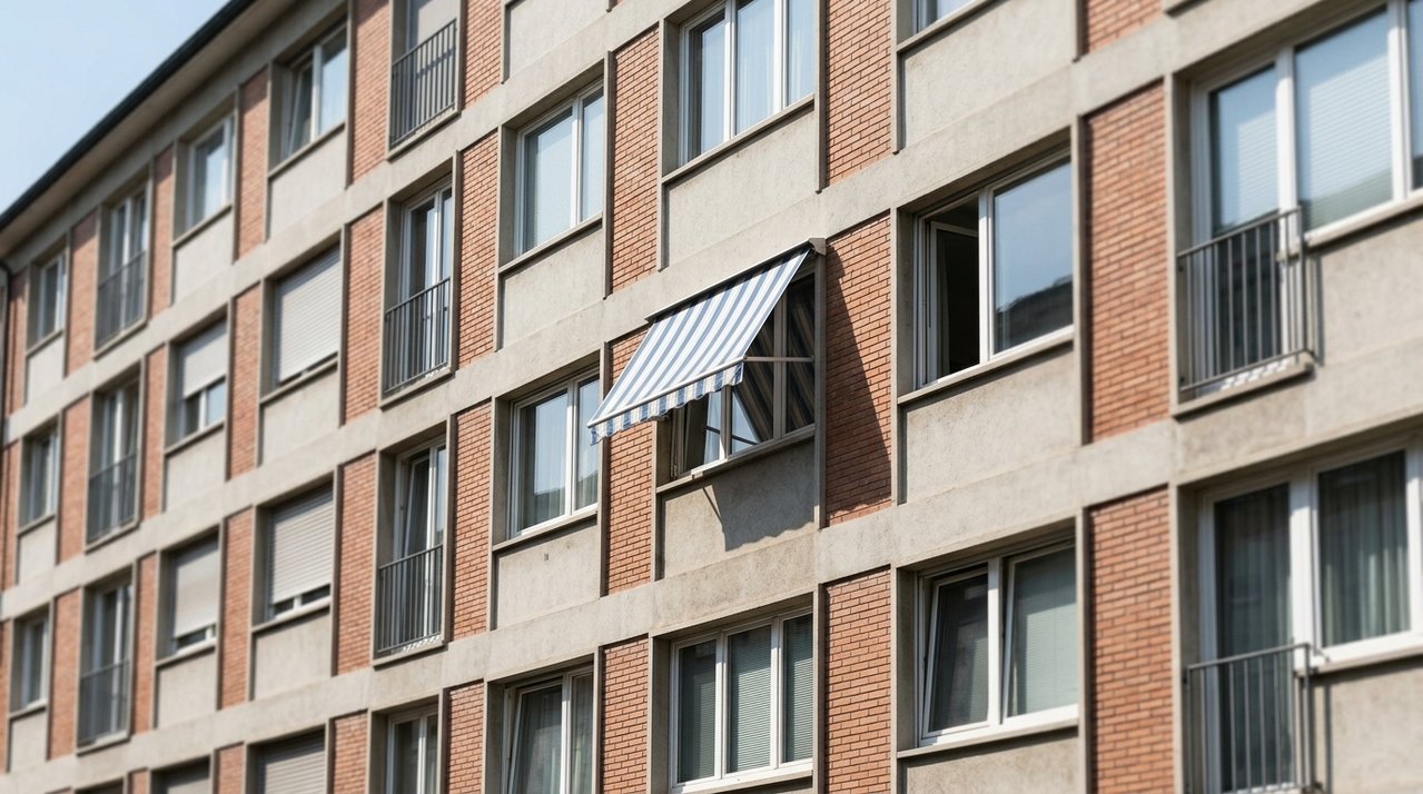 Morador instala toldo retrátil na janela para reduzir entrada de sol, mas recebe multa porque estrutura pode ser vista da rua e administração considera que houve alteração da fachada