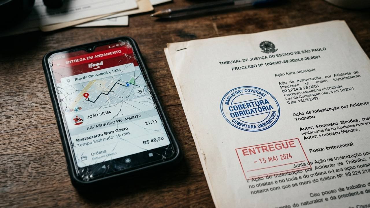 Entregador sofre acidente em serviço, empresa de aplicativo nega assistência e Justiça reconhece direito à cobertura de seguro obrigatório