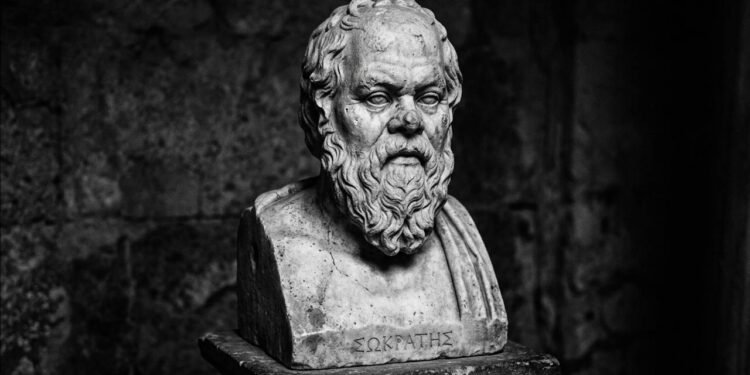 A frase de Sócrates sobre a virtude: "Existe apenas um bem, o saber, e apenas um mal, a ignorância."