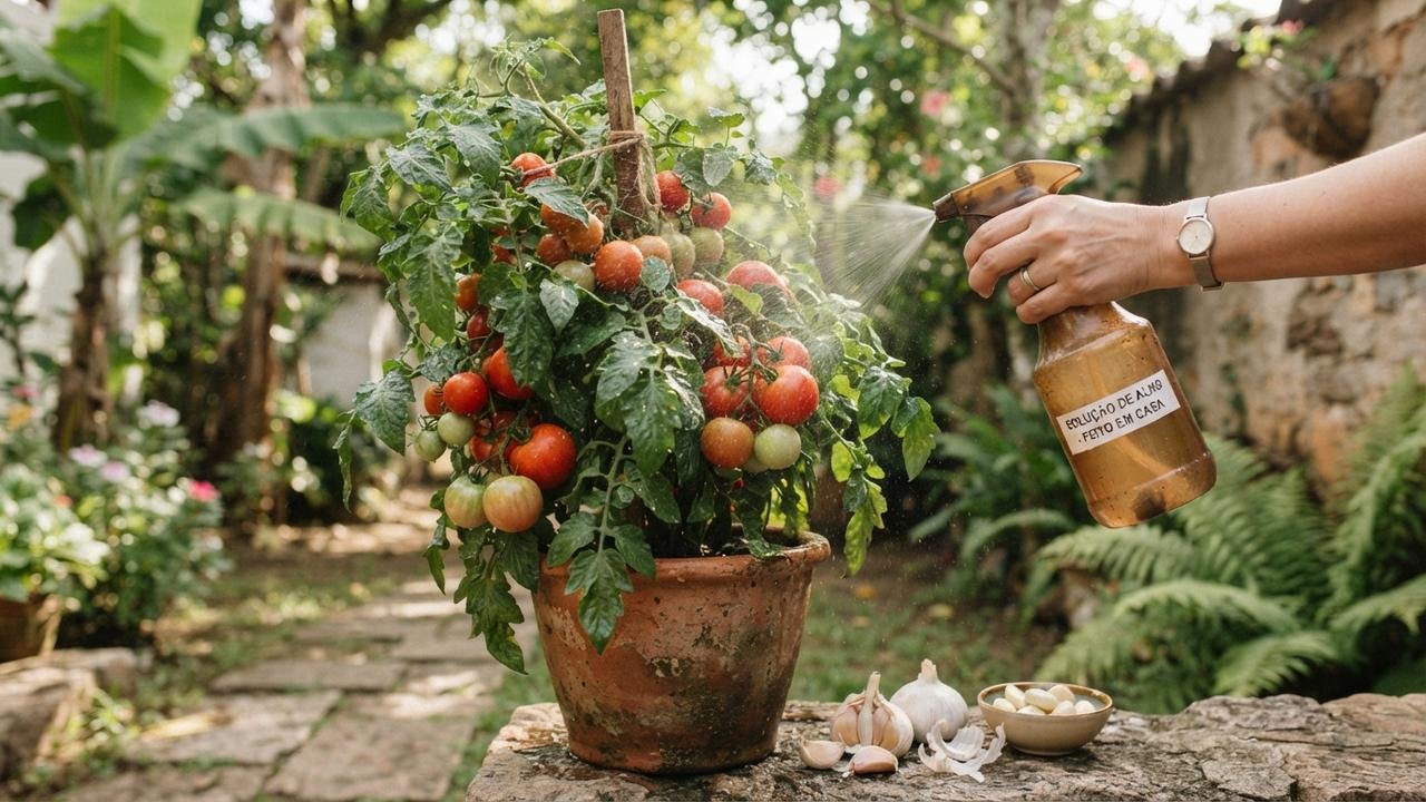 O truque do alho no tomateiro que pode ajudar a afastar pragas da horta sem precisar recorrer imediatamente a produtos químicos