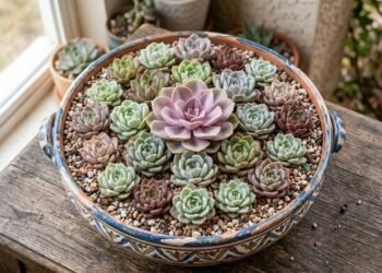 Rosa-de-pedra em formato de mandala: o segredo de rega e drenagem do solo para manter a suculenta perfeita sem apodrecer as folhas