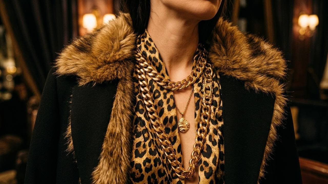 A estética Mob Wife na moda: como o glamour exagerado de casacos de pele sintética e estampas de onça substituiu o visual minimalista