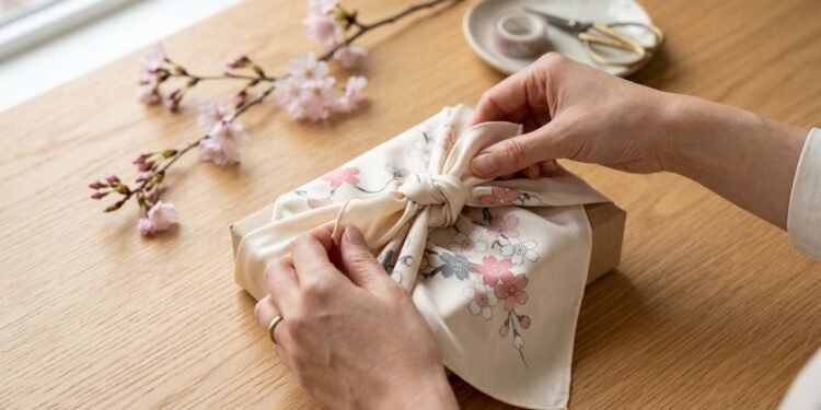 A técnica japonesa Furoshiki que transforma lenços de seda em bolsas sofisticadas e ecobags sem precisar de costuras