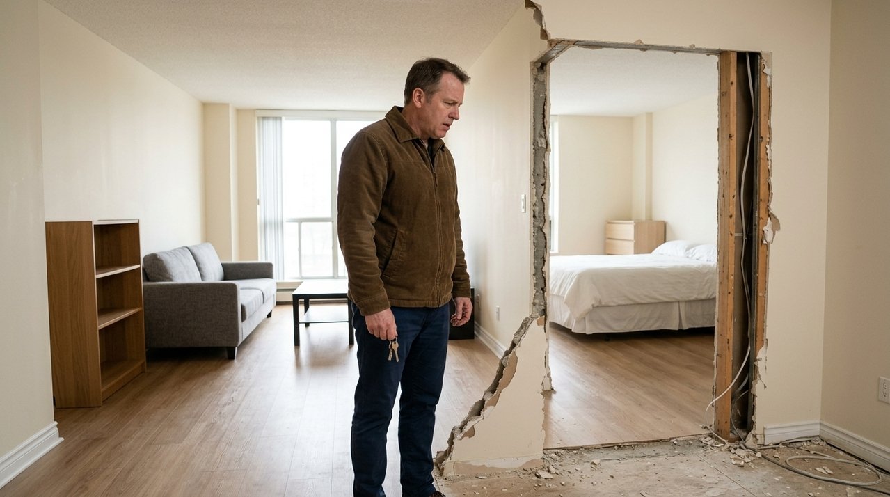Proprietário aluga apartamento mobiliado por três anos e, ao receber as chaves de volta, descobre que inquilino retirou uma parede para integrar dois cômodos sem pedir autorização