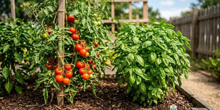 Em uma horta pequena, essa proximidade permite aproveitar melhor o canteiro, desde que seja mantido espaço suficiente para circulação de ar e crescimento das plantas.