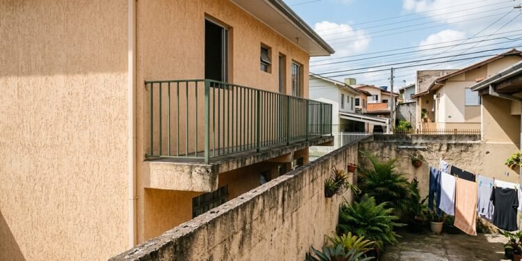 O projeto, porém, avançou sobre os limites práticos do direito de vizinhança ao posicionar o parapeito a poucos centímetros do muro lateral.