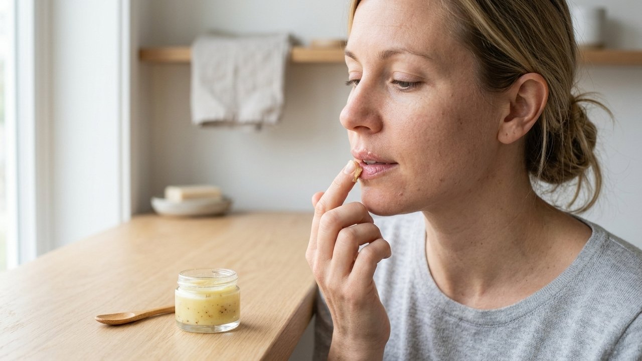 Hidratante labial caseiro protege os lábios ressecados