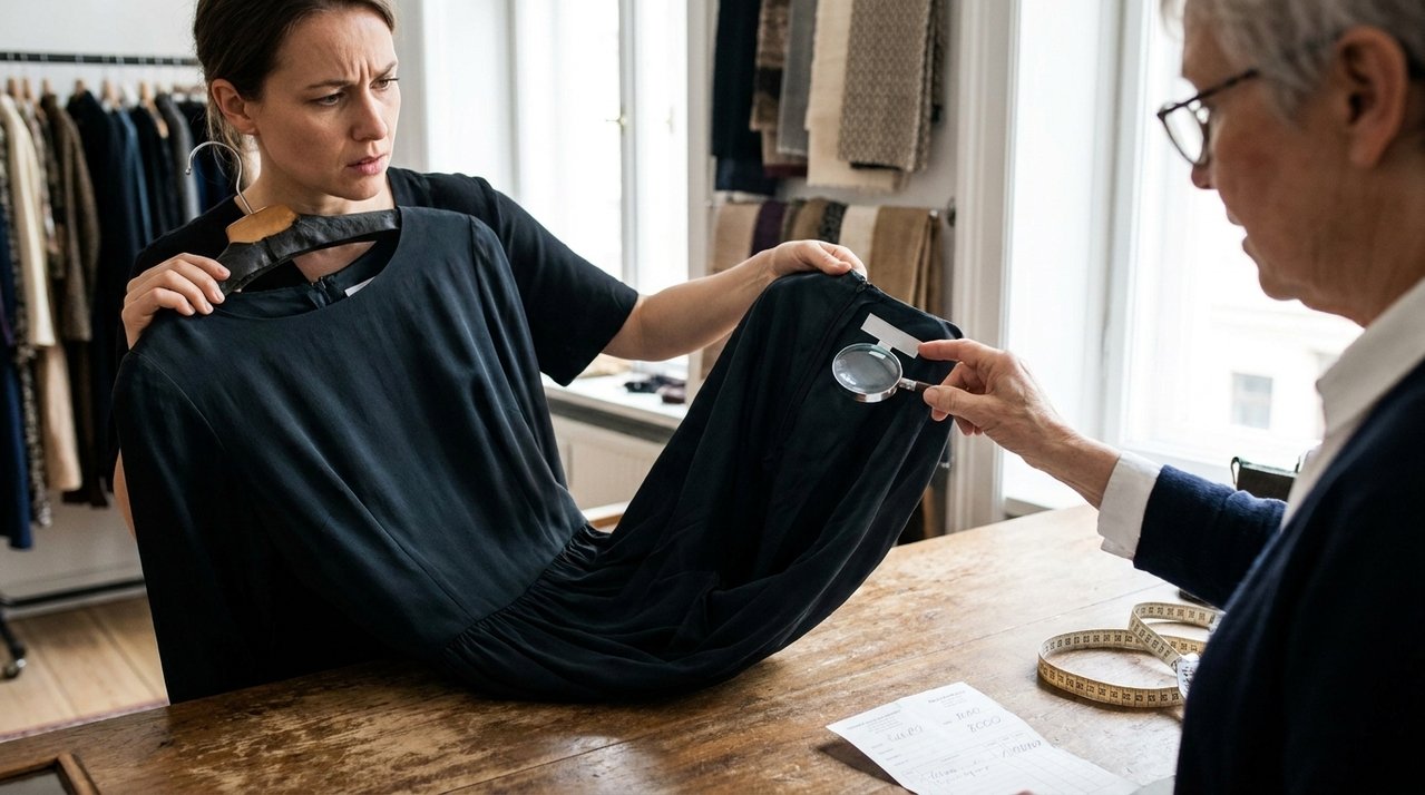 Mulher compra vestido usado anunciado como peça de grife por R$ 8 mil e só descobre que etiqueta havia sido substituída quando leva roupa para avaliação antes de revendê-la