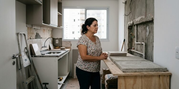 Dona de casa contrata reforma completa da cozinha por R$ 65 mil, paga quase todo o serviço e fica com a obra parada depois que a empresa fecha as portas sem aviso