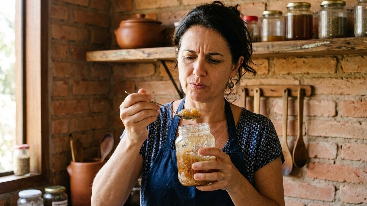 O mel ficou duro e cheio de pequenos cristais dentro do pote: achei que tivesse estragado até descobrir por que isso acontece