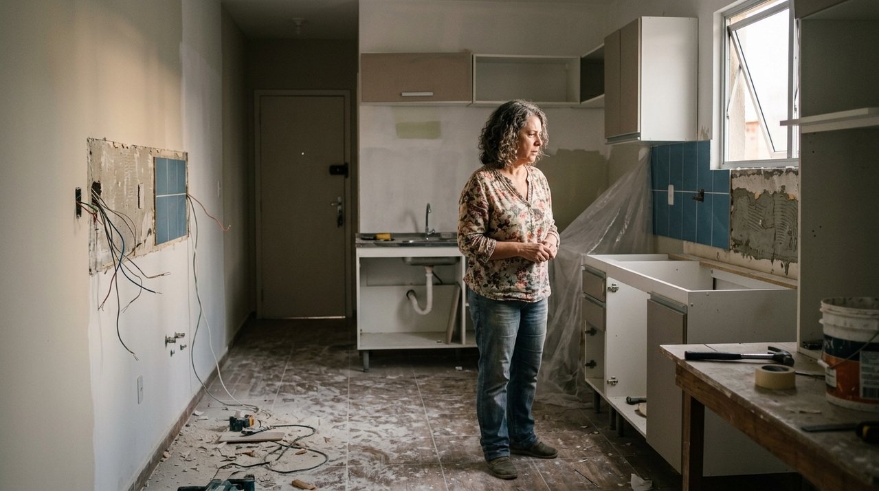 Dona de casa contrata reforma completa da cozinha por R$ 65 mil, paga quase todo o serviço e fica com a obra parada depois que a empresa fecha as portas sem aviso