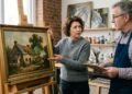 Mulher entrega quadro antigo herdado dos avós para restauração e recebe a obra meses depois com partes da pintura original refeitas, sem que o procedimento tivesse sido combinado