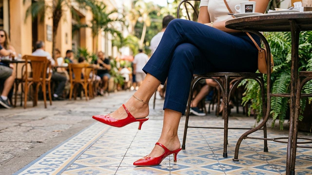 A volta do kitten heel: 5 calças ideais para usar com o salto baixinho que dominou os anos 90