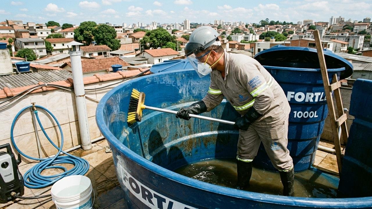 limpeza da caixa d'água