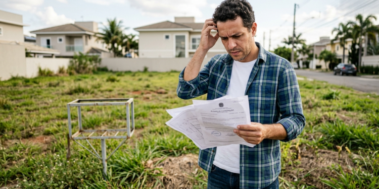 Homem compra terreno por R$ 310 mil para construir uma casa e só ao pedir o alvará descobre uma restrição que impede usar parte significativa da área
