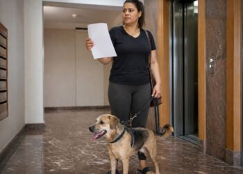 Moradora com cachorro recebe notificação do condomínio