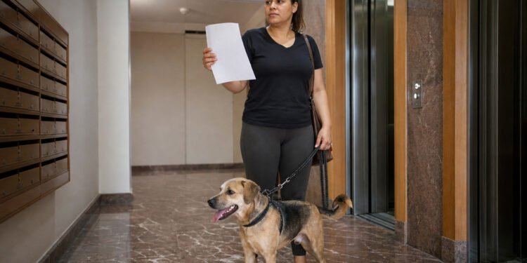 Moradora com cachorro recebe notificação do condomínio