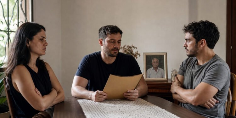 Irmãos discutem a doação da casa do pai