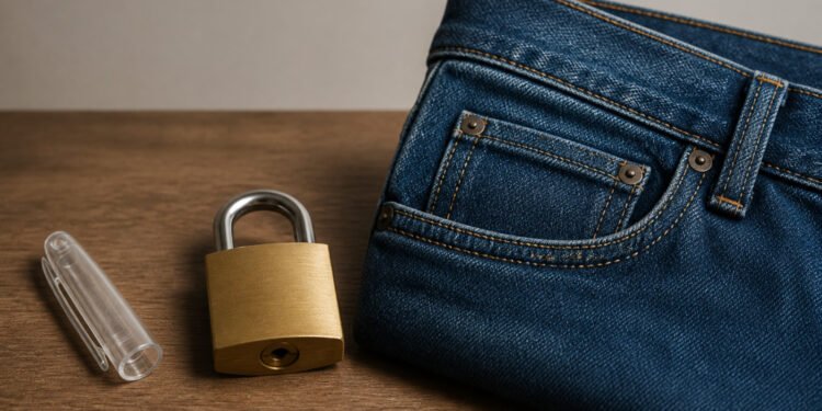 Caneta, jeans e cadeado: três detalhes de design