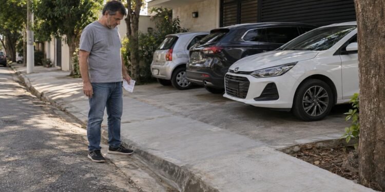 Calçada impermeabilizada para carros pode gerar multa e obra de correção.