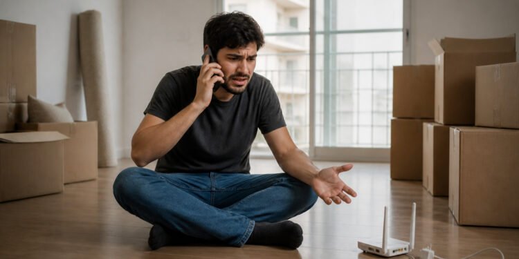 Cliente de mudança tenta cancelar a internet pelo telefone